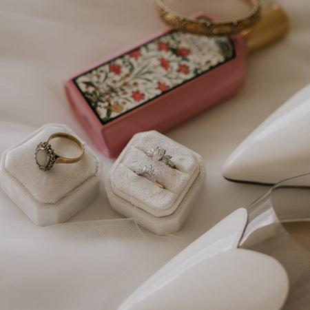 Cloud|Luxe Velvet Wedding Ring Box - The Whole Bride