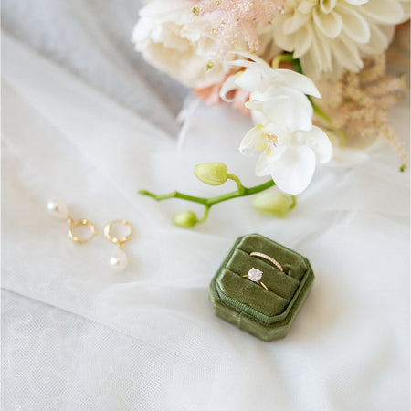 Velvet Wedding Ring Box - The Whole Bride