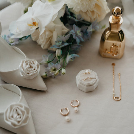 Octagonal Velvet Ring Box - The Whole Bride