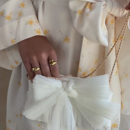 White|Belle Bow Bag - The Whole Bride