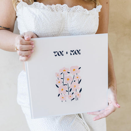 Cherry Blossom - Toi + Moi| Art Wedding Guest Book - The Whole Bride