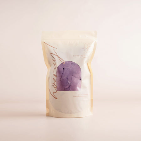 purple|biodegradable confetti 