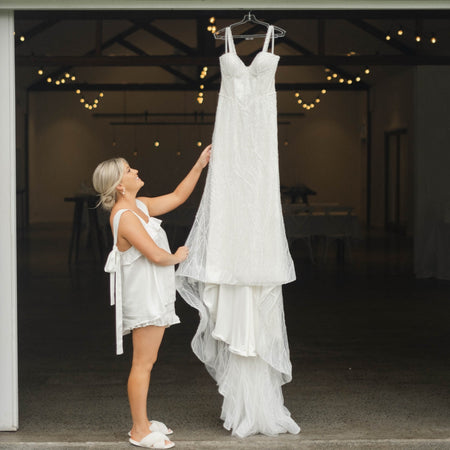 White| Bridal Pyjamas | Bride Getting Ready Outfit - The Whole Bride