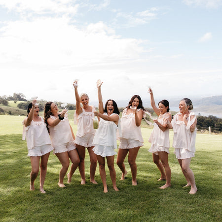 Nude Pink| Bridal Pyjamas | Bride Getting Ready Outfit - The Whole Bride