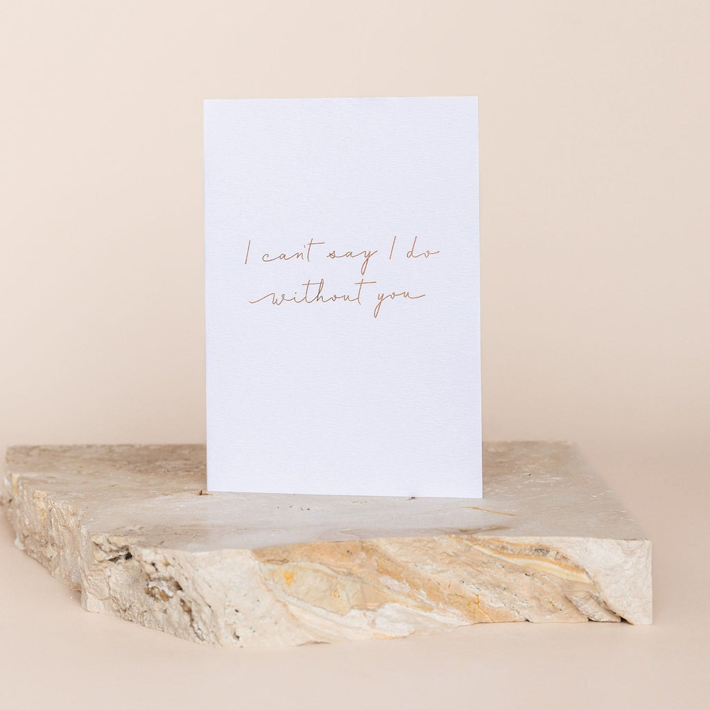 Seconds Linen Card - I can't say I do without you - The Whole Bride