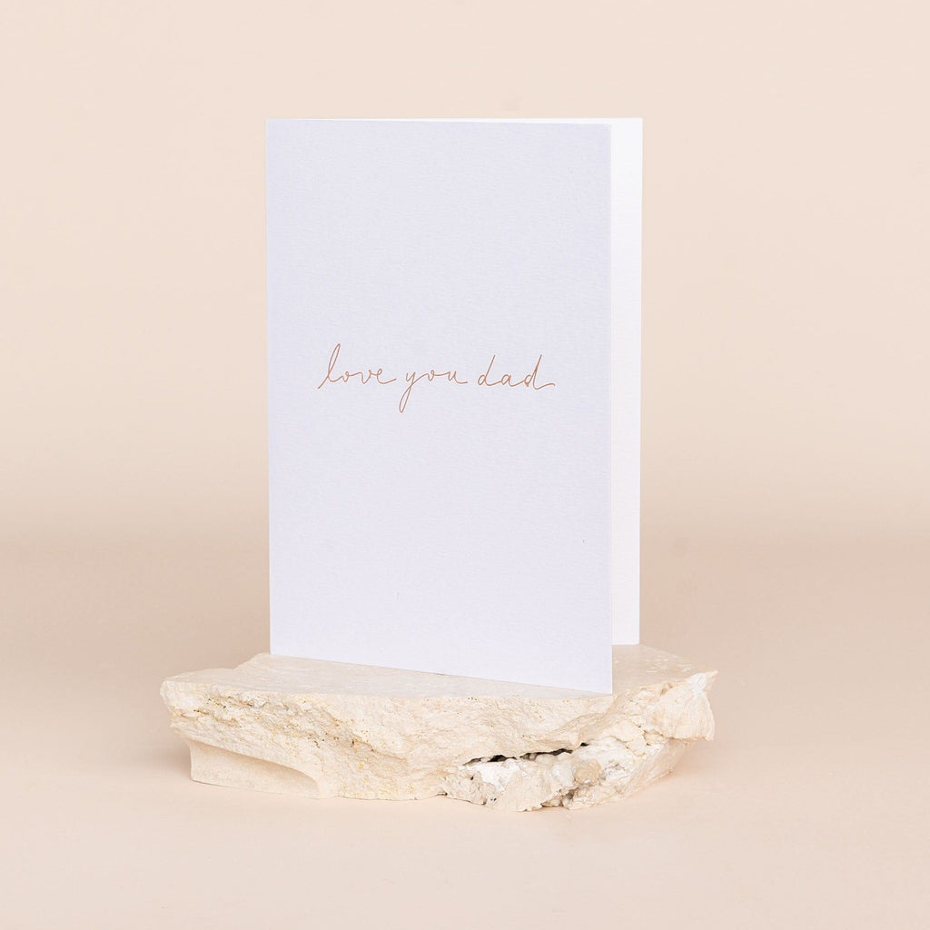 Seconds Linen Card - Love you dad - The Whole Bride