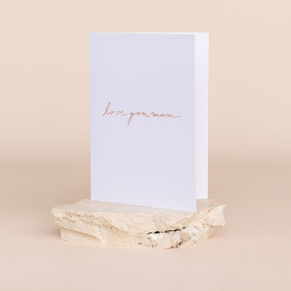 Seconds Linen Card - Love you mum - The Whole Bride