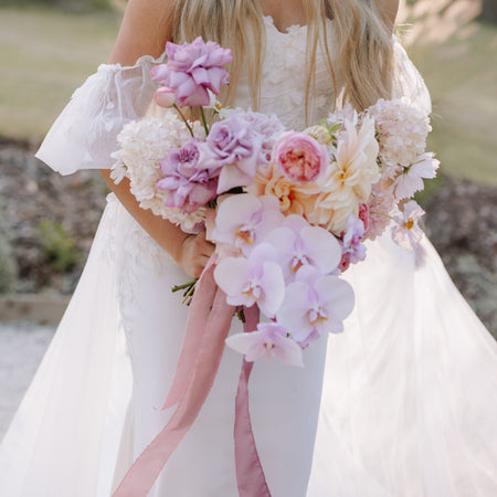 Dusty Rose|Silk Bouquet Ribbon - The Whole Bride