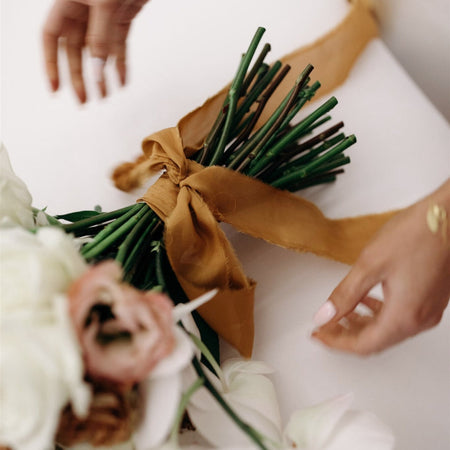 Clay|Silk Bouquet Ribbon - The Whole Bride