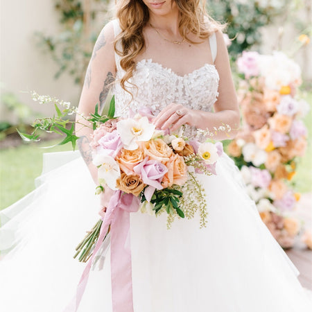 Lilac|Silk Bouquet Ribbon - The Whole Bride