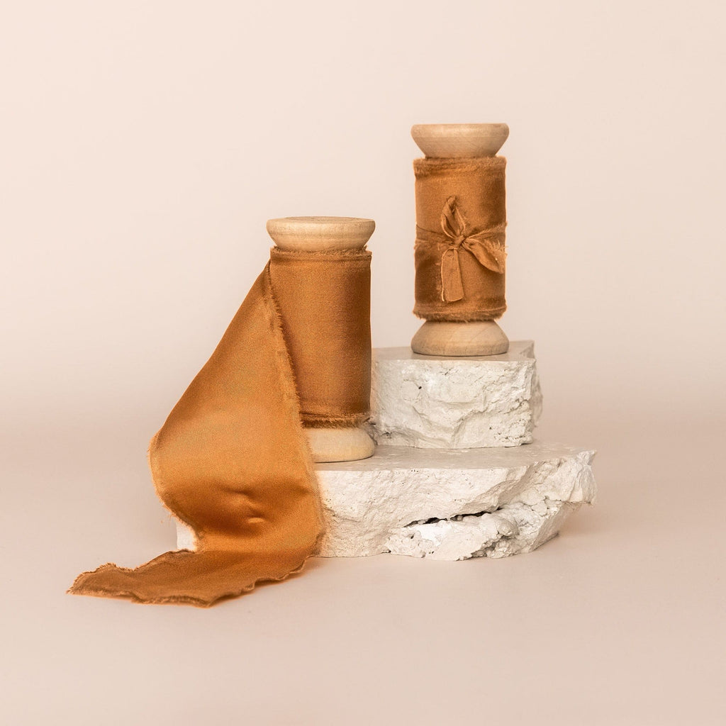 clay|Silk Bouquet Ribbon - The Whole Bride