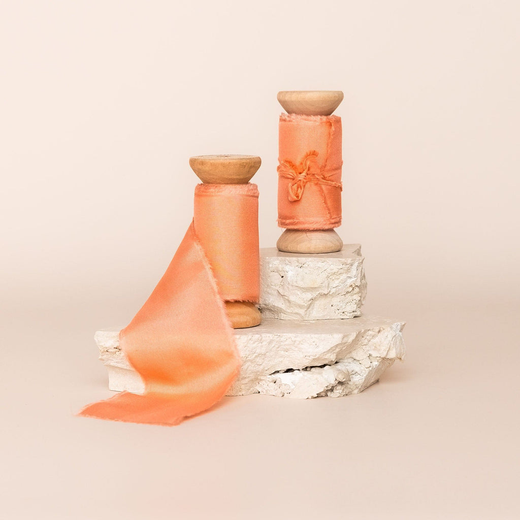 flamingo|Silk Bouquet Ribbon - The Whole Bride