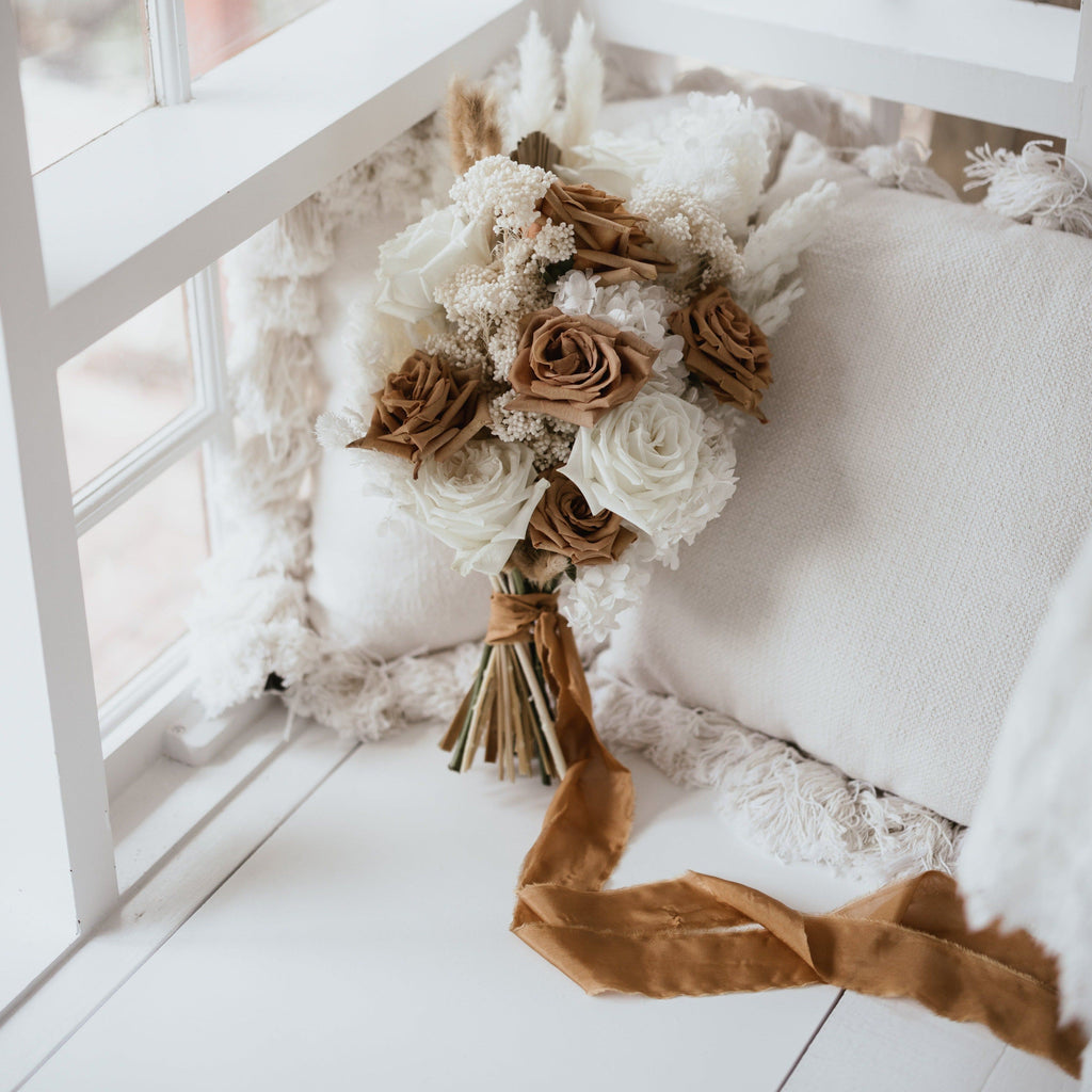 clay|Silk Bouquet Ribbon - The Whole Bride