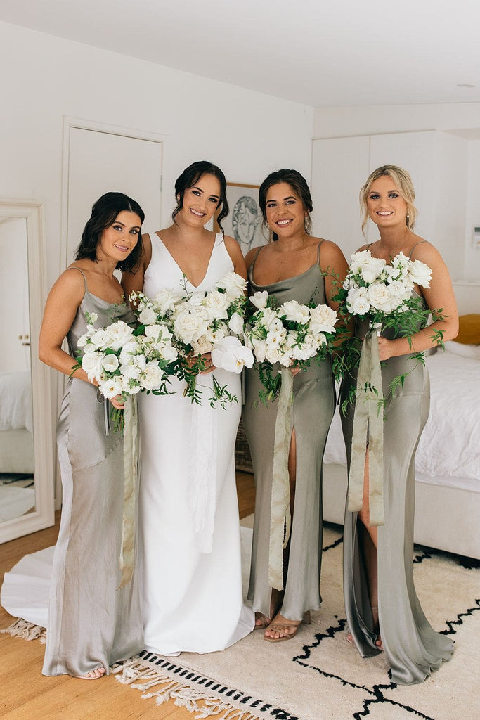 olive| bouquet ribbon