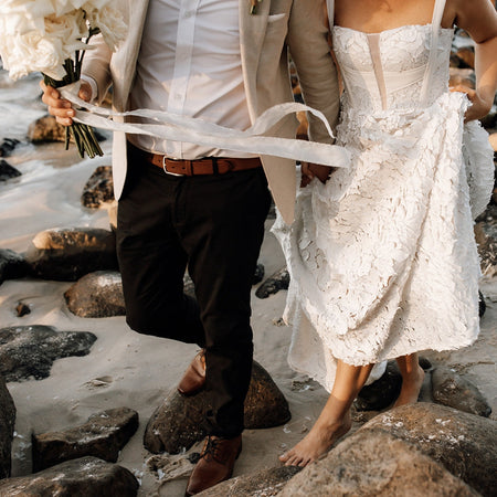 pure white|Silk Bouquet Ribbon - The Whole Bride