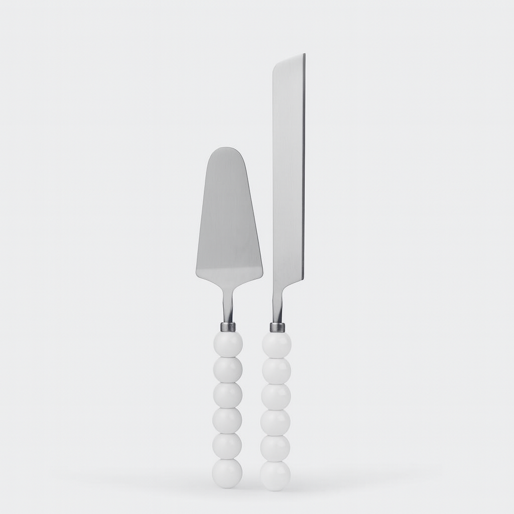 Silver|Wedding Cake Knife + Server - The Whole Bride