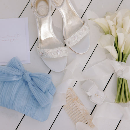 Steel Blue|Belle Bow Bag - The Whole Bride