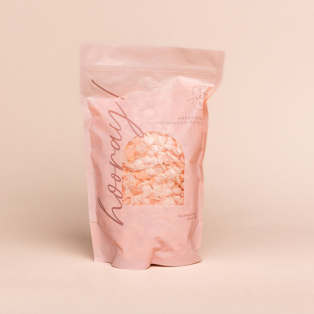 peach|The Hydrangea Petal Bundle (petals + cones) - The Whole Bride
