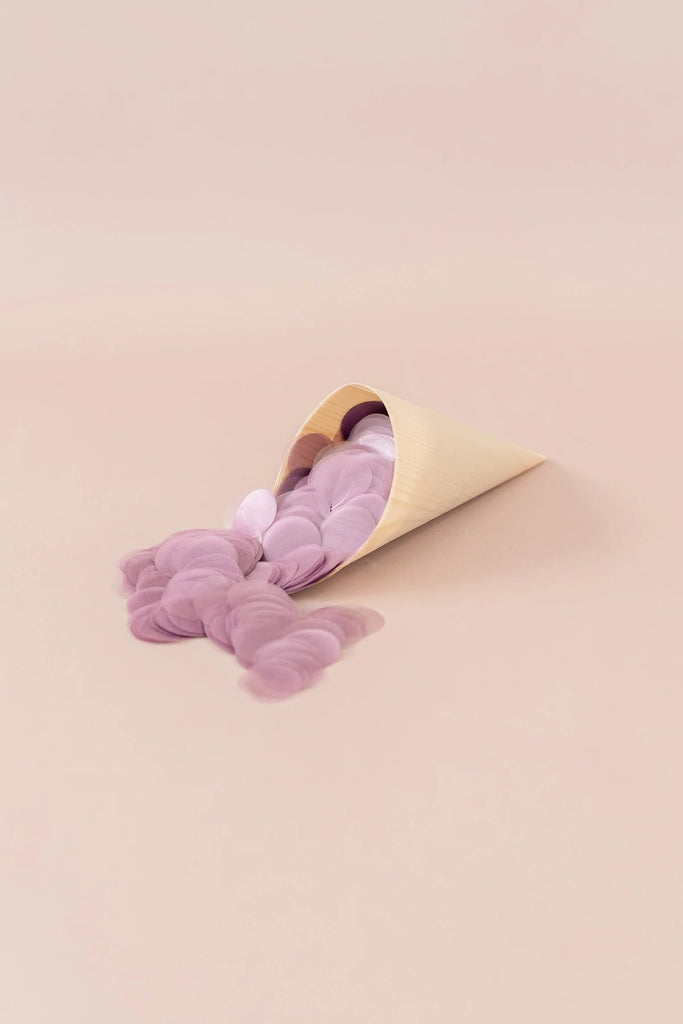purple|The Ultimate Confetti Bundle - Circle (cones, confetti + trays) - The Whole Bride
