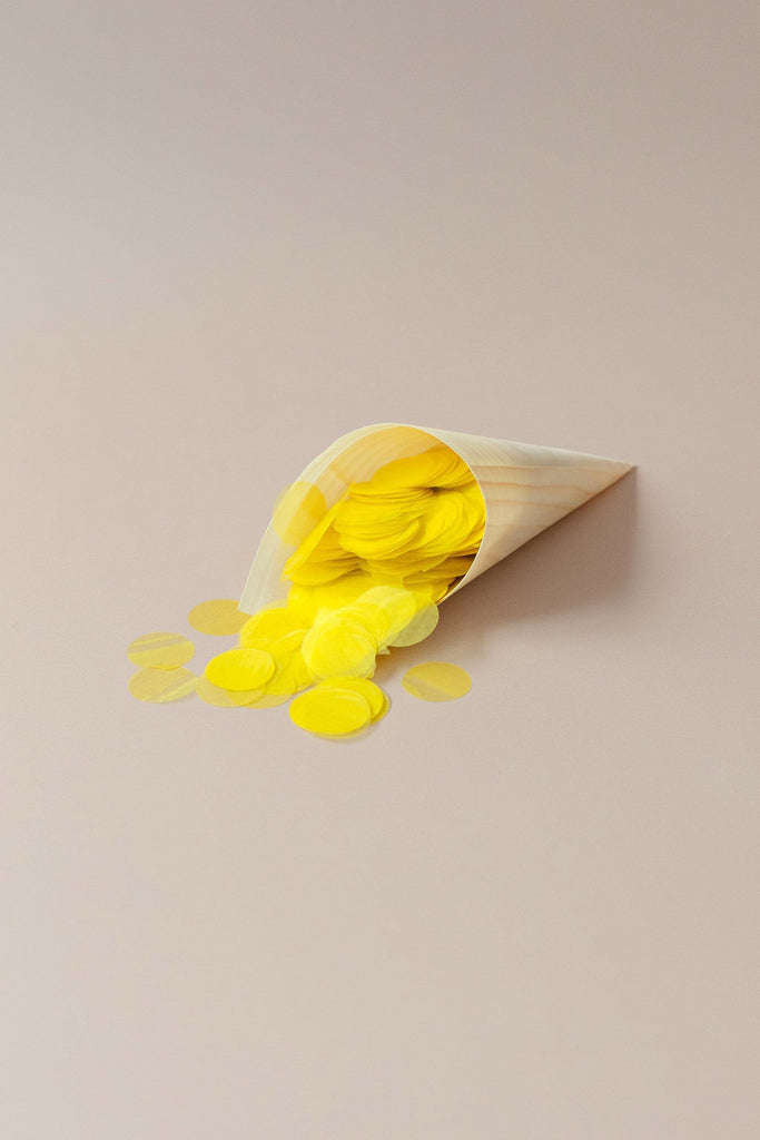 yellow|The Ultimate Confetti Bundle - Circle (cones, confetti + trays) - The Whole Bride