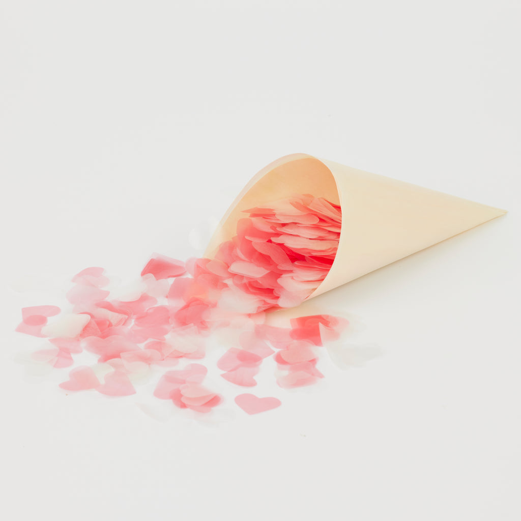 strawberries and cream heart|The Ultimate Confetti Bundle - Heart (cones, confetti + trays) - The Whole Bride