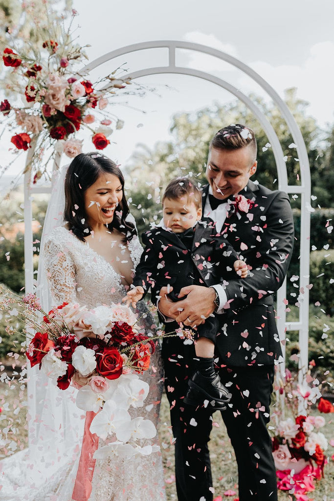 strawberries and cream heart|The Ultimate Confetti Bundle - Heart (cones, confetti + trays) - The Whole Bride