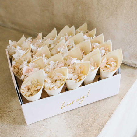 Biodegradable Wedding Confetti Cones Tray| The Whole Bride