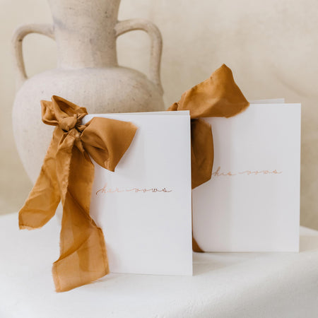 wedding vow cards set of 2 - The Whole Bride