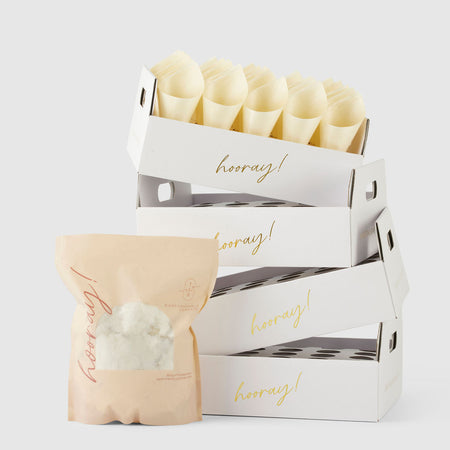 white heart|The Ultimate Confetti Bundle - Heart (cones, confetti + trays) - The Whole Bride