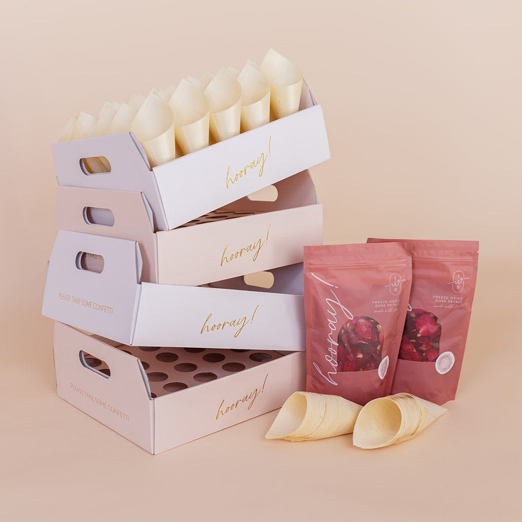 berry red|The Ultimate Rose Petal Bundle (petals, cones + trays) - The Whole Bride