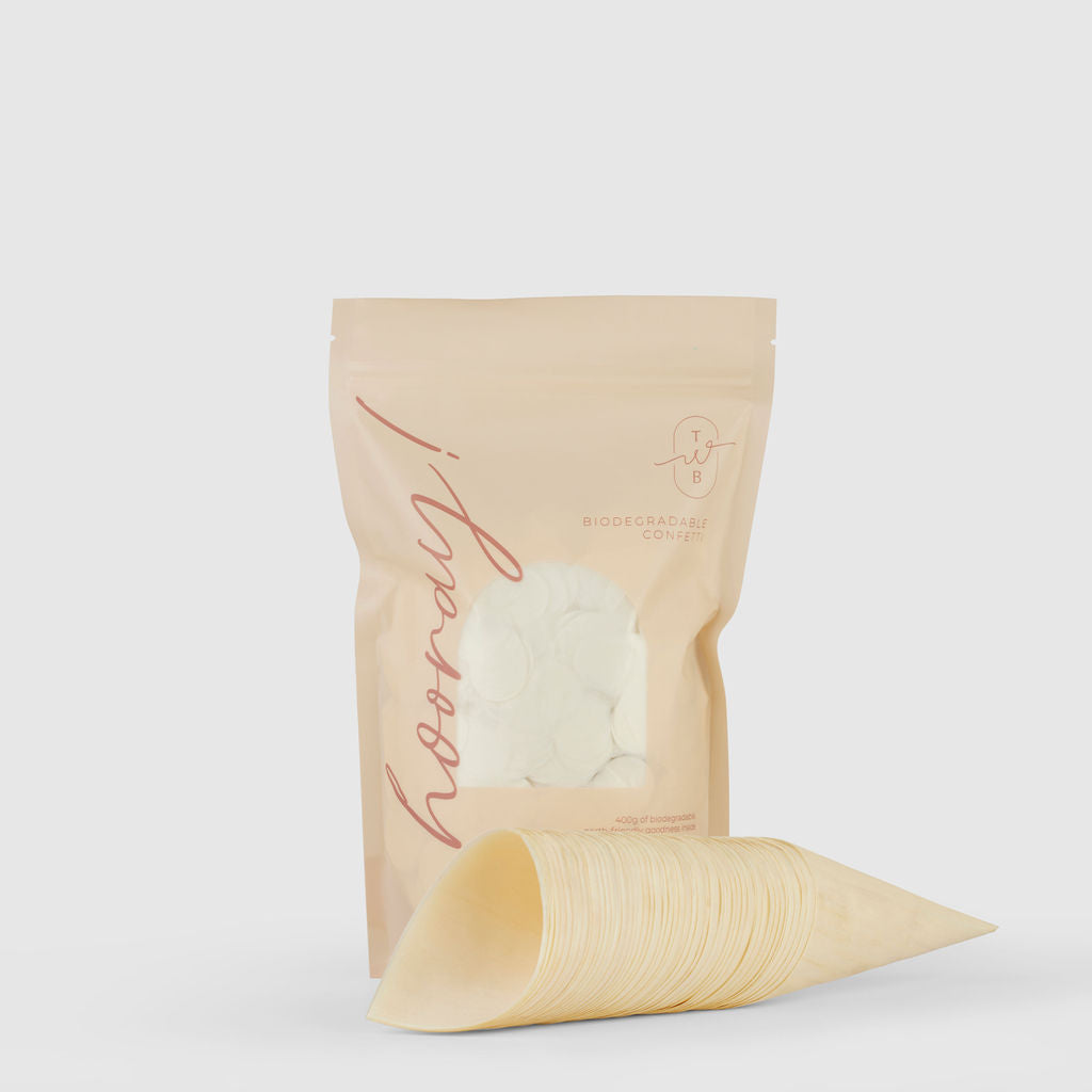 White|The Confetti Bundle - Circle (confetti + cones) - The Whole Bride