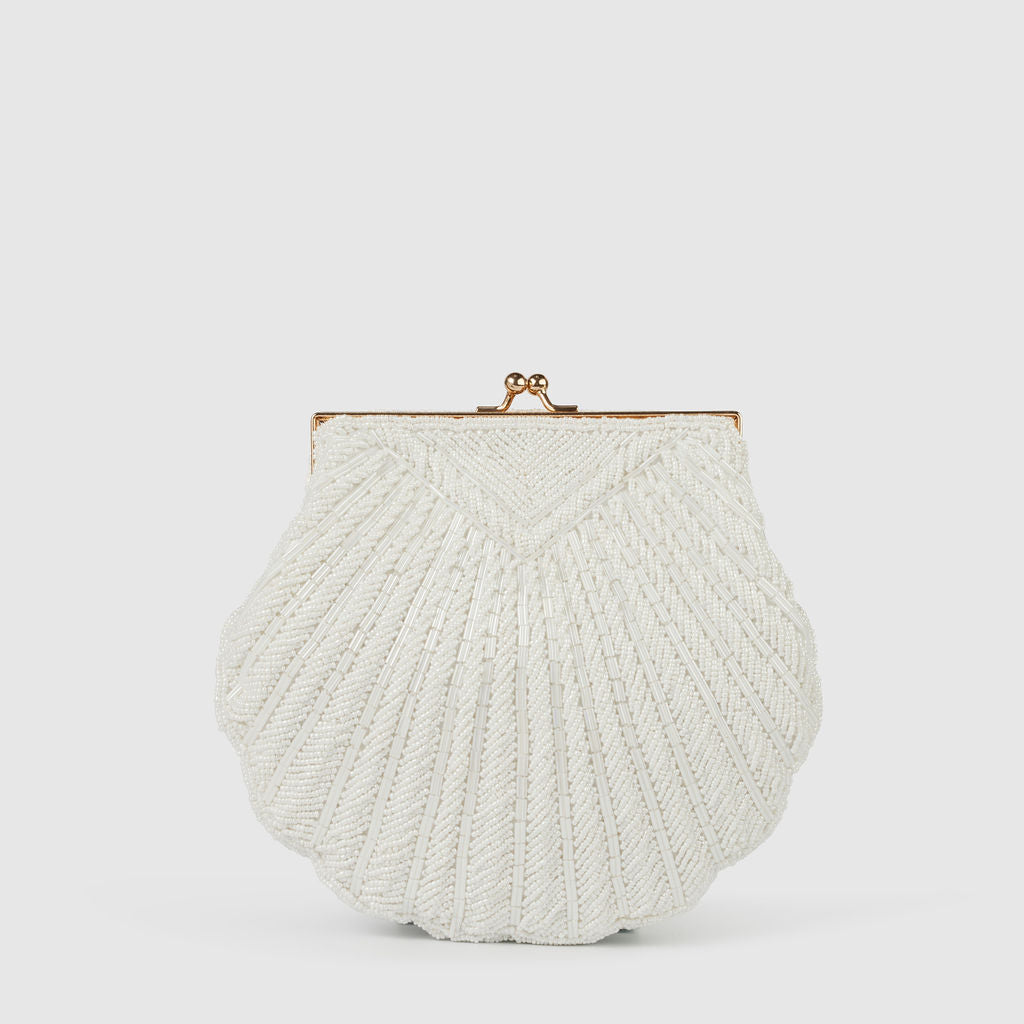 white coco|Coco Beaded Clutch - The Whole Bride
