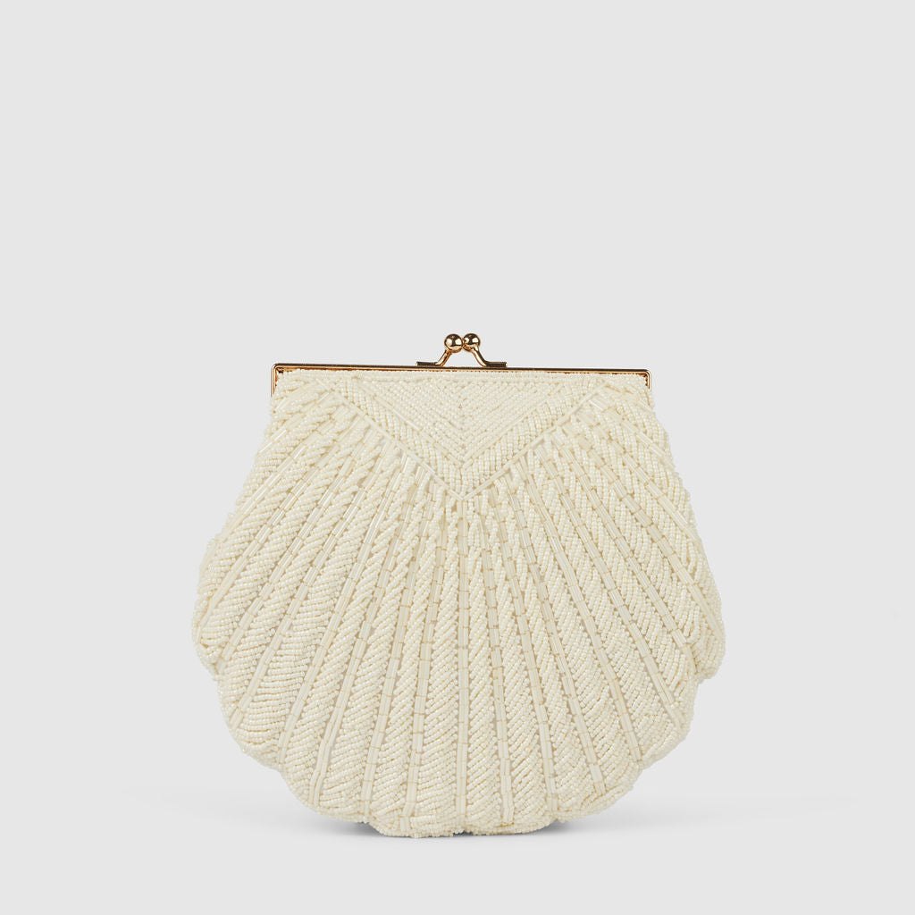 cream coco|Coco Beaded Clutch - The Whole Bride