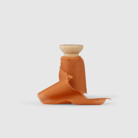 tangerine|Silk Bouquet Ribbon - The Whole Bride