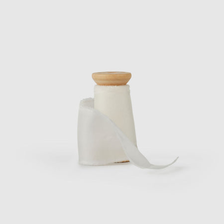 pure white|Silk Bouquet Ribbon - The Whole Bride