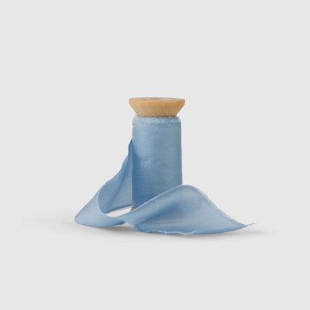 Steel Blue|Silk Bouquet Ribbon - The Whole Bride