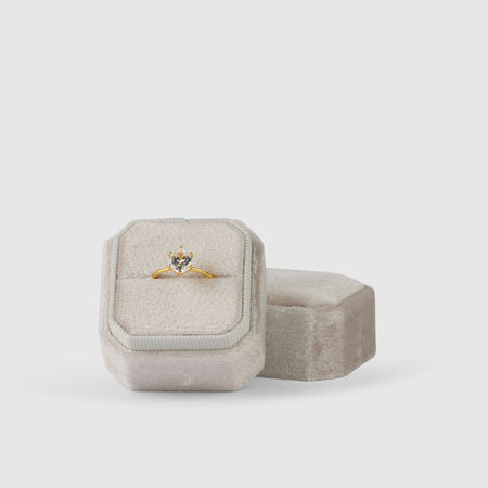 dove|Luxe Velvet Ring Box - The Whole Bride