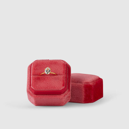 Luxe Velvet Ring Box - Watermelon