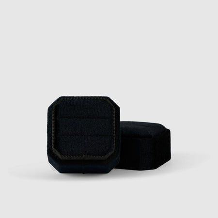 midnight|Luxe Velvet Ring Box - The Whole Bride