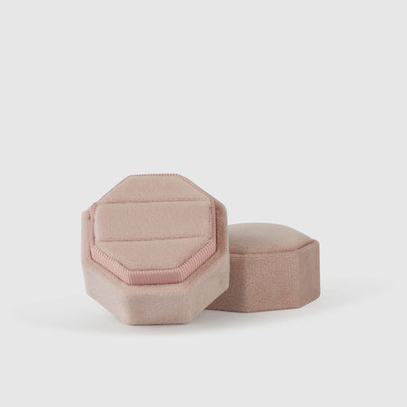 pink salt|Octagonal Velvet Ring Box - The Whole Bride