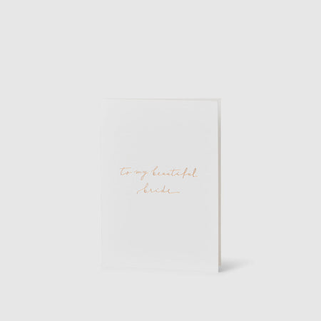 No envelope|Linen Card - To my beautiful bride - The Whole Bride