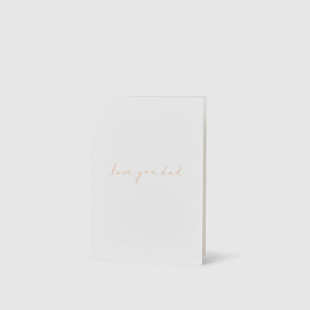 No envelope|Linen Card - Love you dad - The Whole Bride