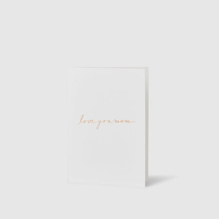No envelope|Linen Card - Love you mum - The Whole Bride