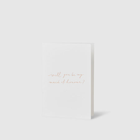 No envelope|Linen Card - Will you be my maid of honour? - The Whole Bride