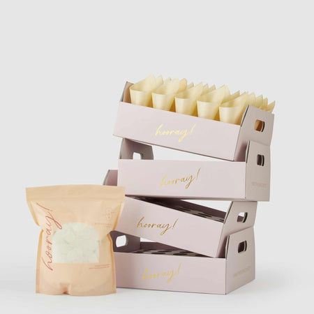 nude pink|The Ultimate Confetti Bundle - Circle (cones, confetti + trays) - The Whole Bride