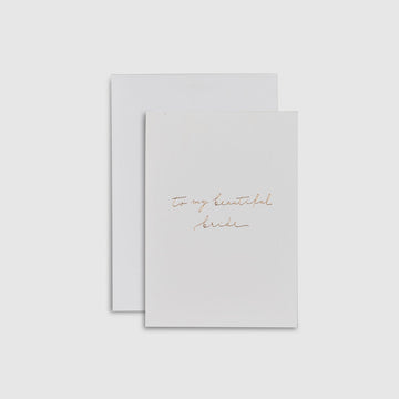 Linen Card - To my beautiful bride - The Whole Bride
