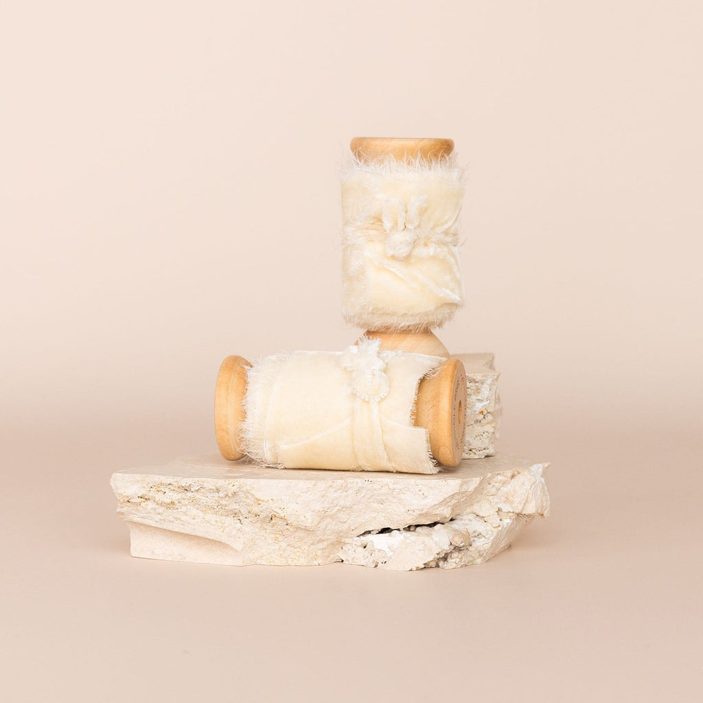buttercream|Velvet Bouquet Ribbon - The Whole Bride