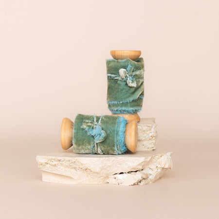 ocean|Velvet Bouquet Ribbon - The Whole Bride