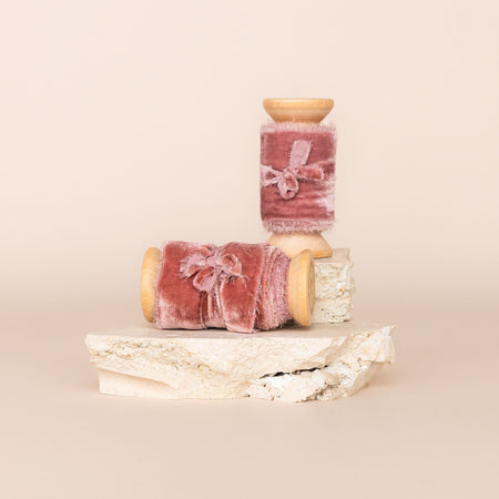 blush|Velvet Bouquet Ribbon - The Whole Bride