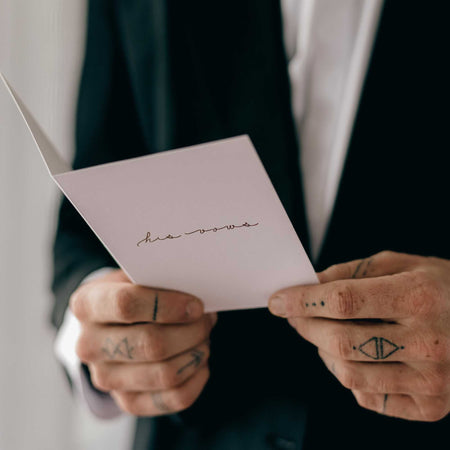 No Ribbon|Vow Cards (Set of 2) - The Whole Bride